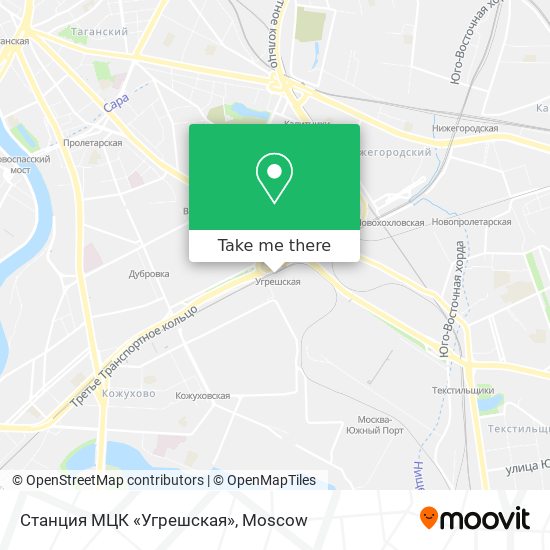 Станция МЦК «Угрешская» map