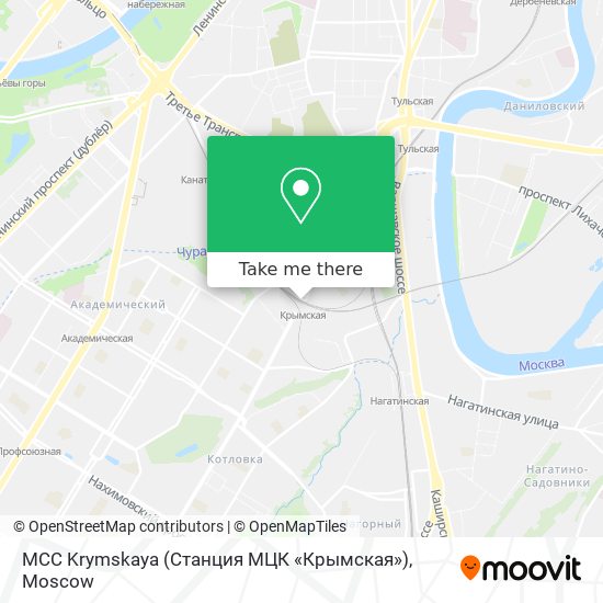 MCC Krymskaya (Станция МЦК «Крымская») map
