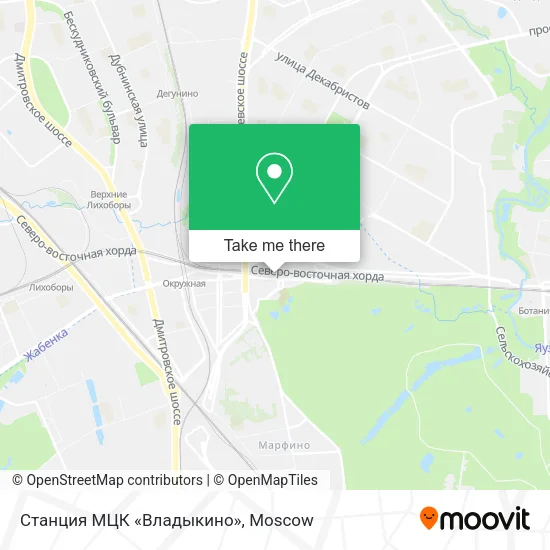 Станция МЦК «Владыкино» map