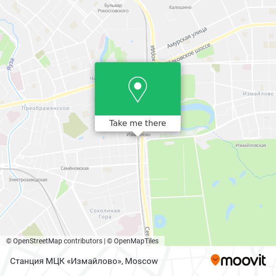 Станция МЦК «Измайлово» map