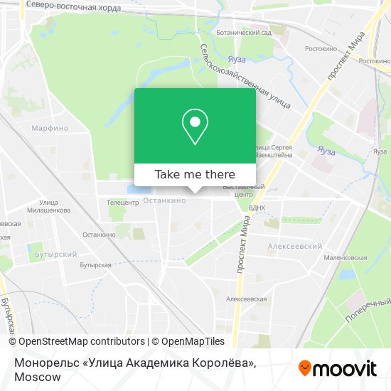 Монорельс «Улица Академика Королёва» map