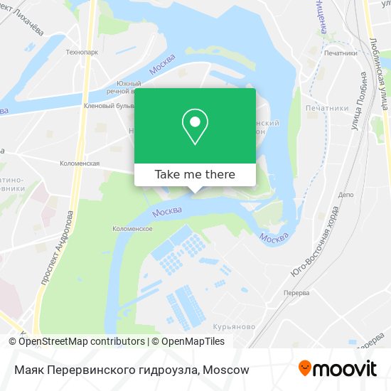 Маяк Перервинского гидроузла map
