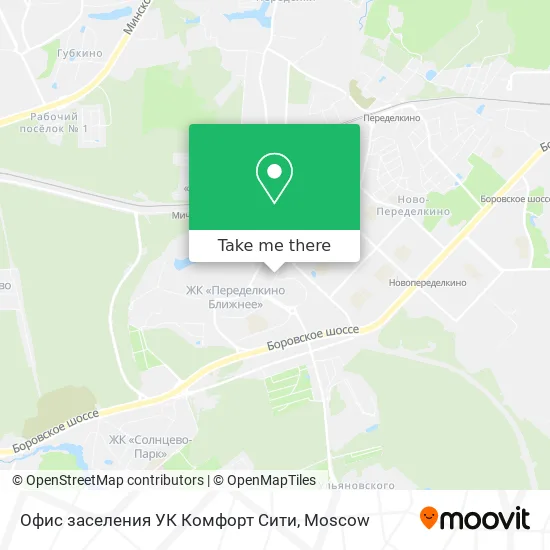 Офис заселения УК Комфорт Сити map