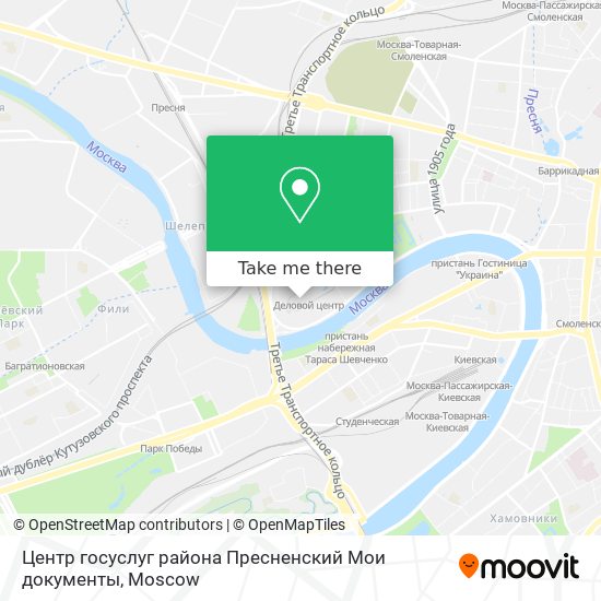Центр госуслуг района Пресненский  Мои документы map