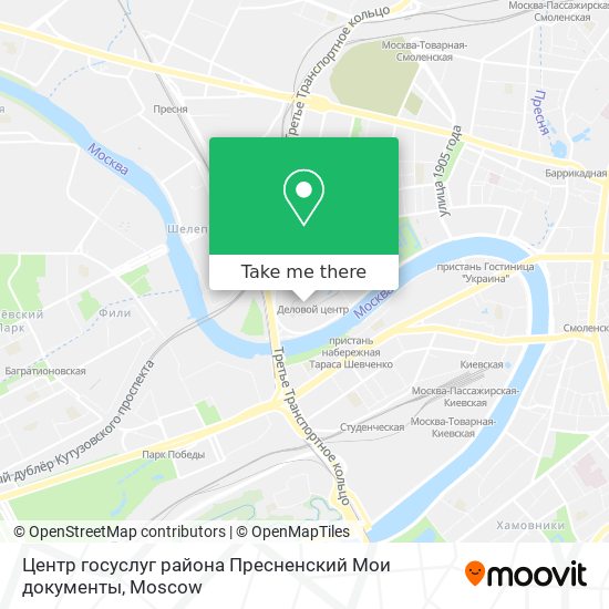 Центр госуслуг района Пресненский  Мои документы map