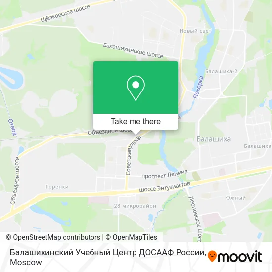 Балашихинский Учебный Центр ДОСААФ России map