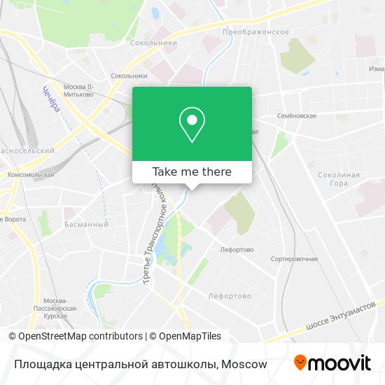 Площадка центральной автошколы map