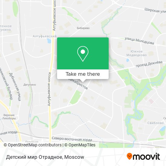 Детский мир Отрадное map