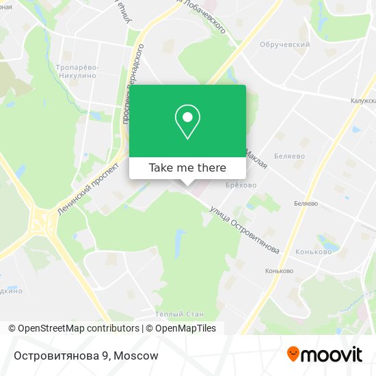 Островитянова 9 map