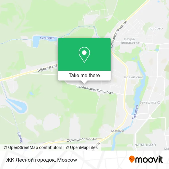 ЖК Лесной городок map