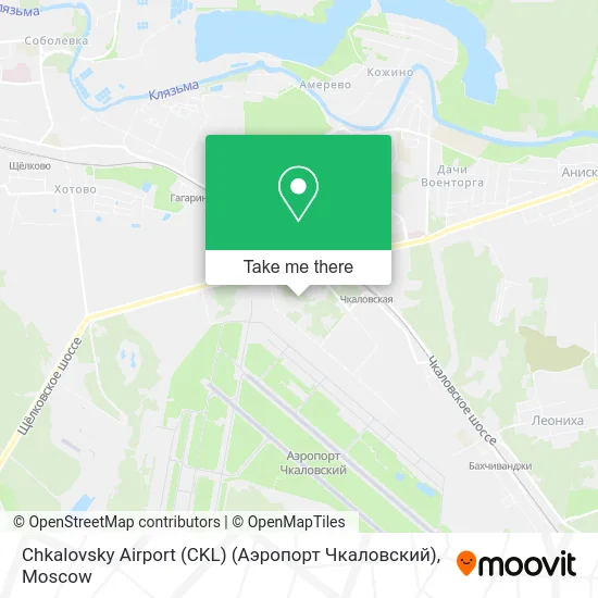 Chkalovsky Airport (CKL) (Аэропорт Чкаловский) map
