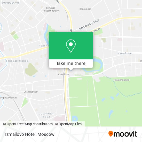 Izmailovo Hotel map