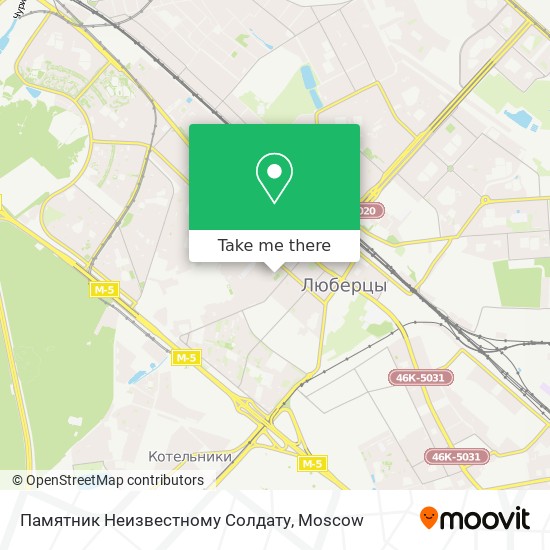 Памятник Неизвестному Солдату map