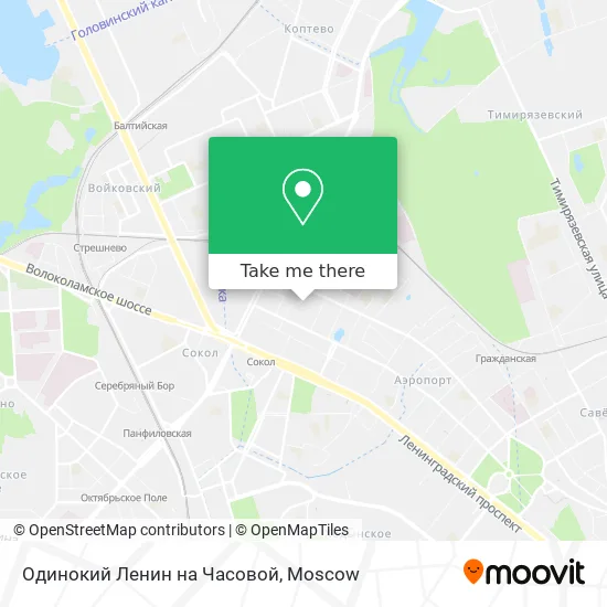 Одинокий Ленин на Часовой map