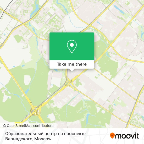 Образовательный центр на проспекте Вернадского map