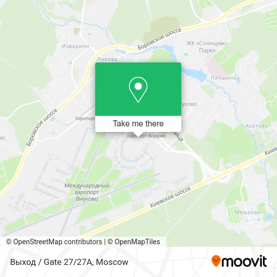 Выход / Gate 27/27A map