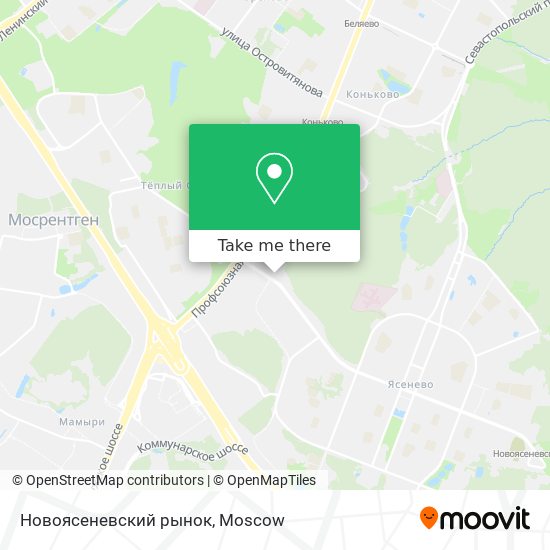 Новоясеневский рынок map