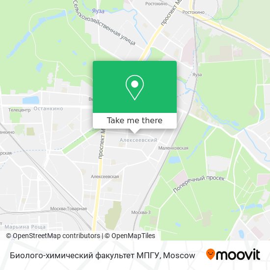 Биолого-химический факультет МПГУ map