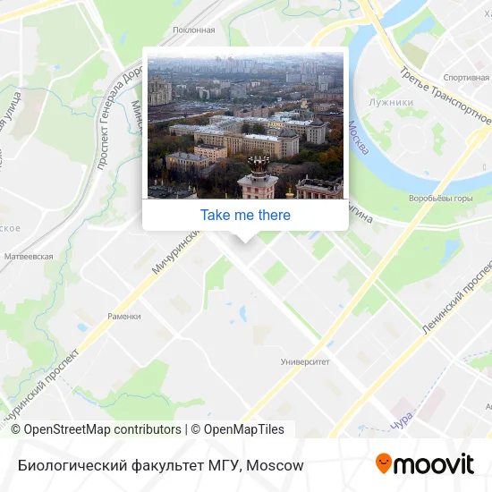 Биологический факультет МГУ map
