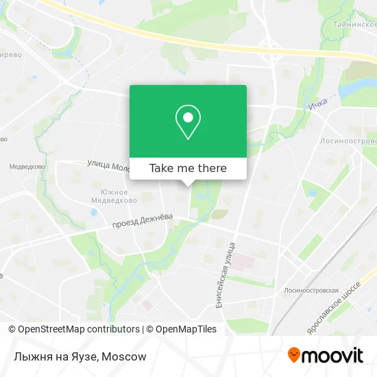 Лыжня на Яузе map