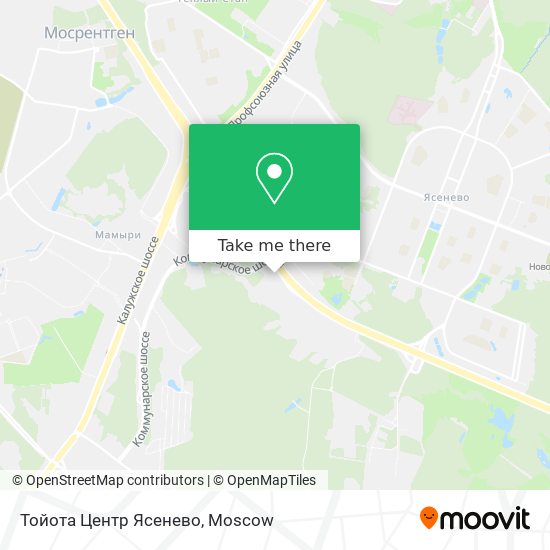 Тойота Центр Ясенево map