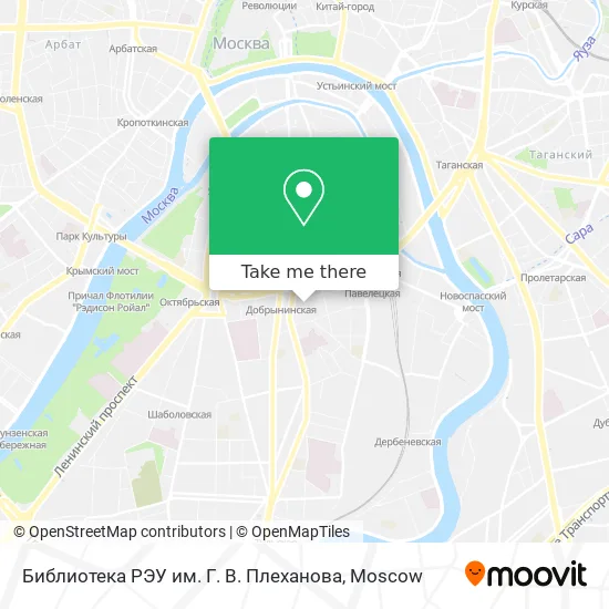 Библиотека РЭУ им. Г. В. Плеханова map