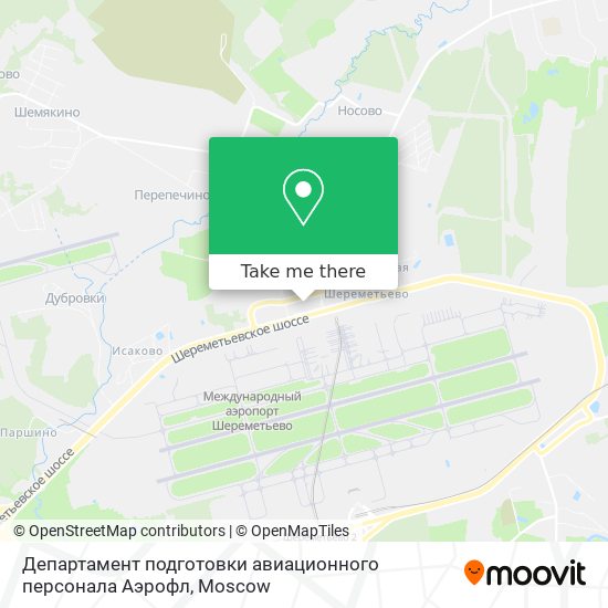 Департамент подготовки авиационного персонала Аэрофл map