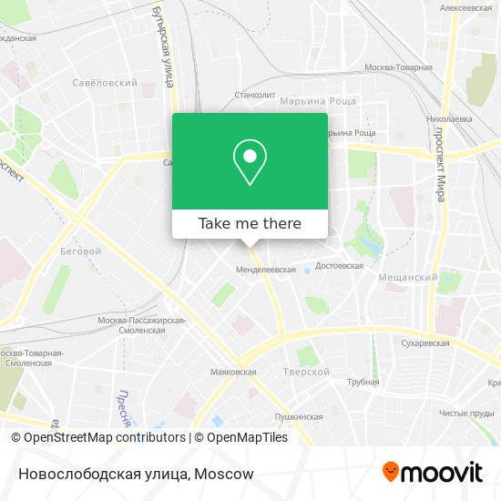 Новослободская улица map