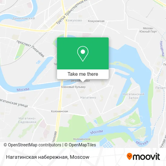 Нагатинская набережная map