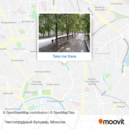 Чистопрудный бульвар map