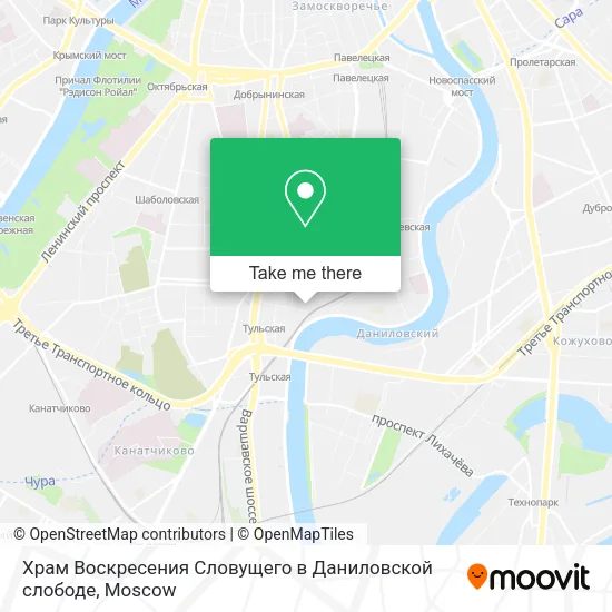 Храм Воскресения Словущего в Даниловской слободе map