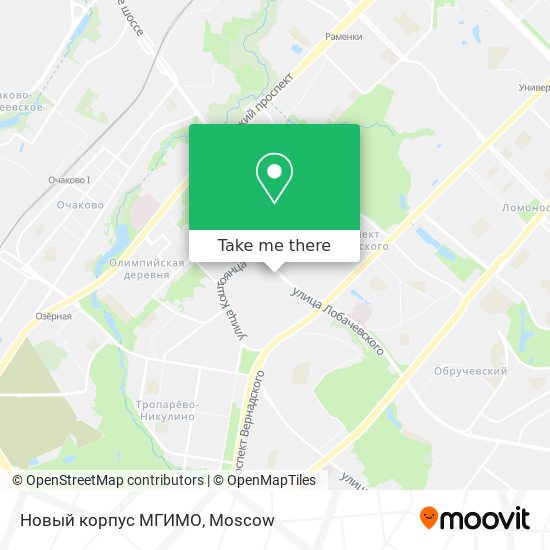 Новый корпус МГИМО map