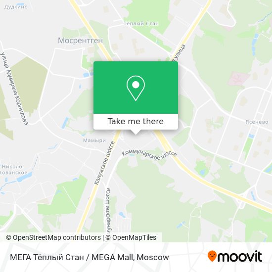 МЕГА Тёплый Стан / MEGA Mall map