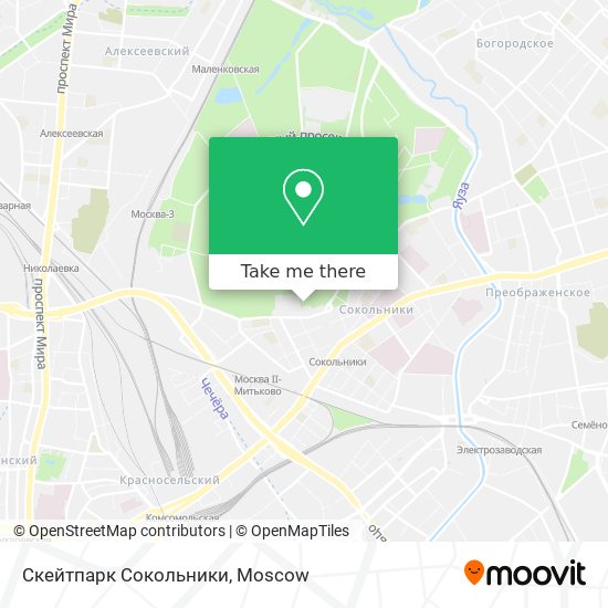 Скейтпарк Сокольники map