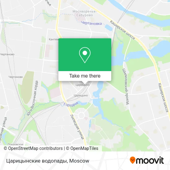 Царицынские водопады map