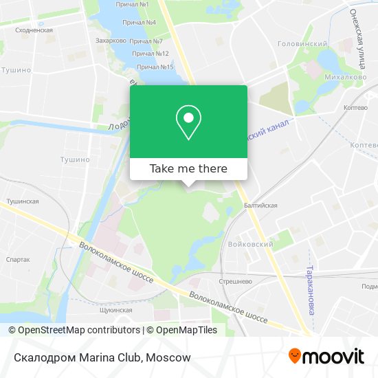 Скалодром Marina Club map