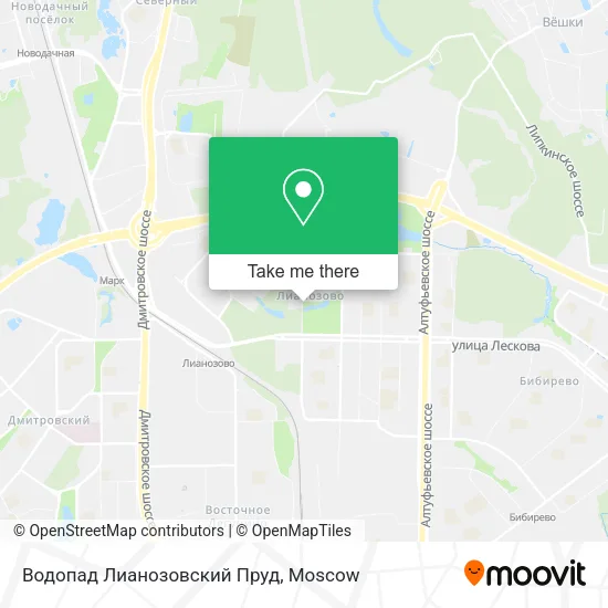 Водопад Лианозовский Пруд map