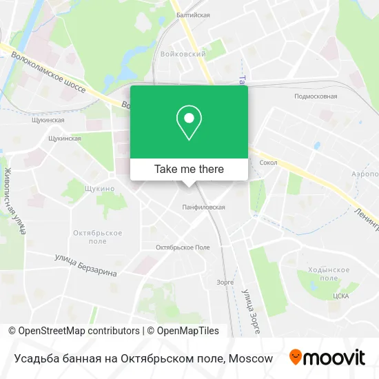 Усадьба банная на Октябрьском поле map