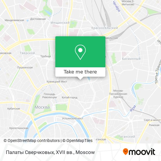 Палаты Сверчковых, XVII вв. map