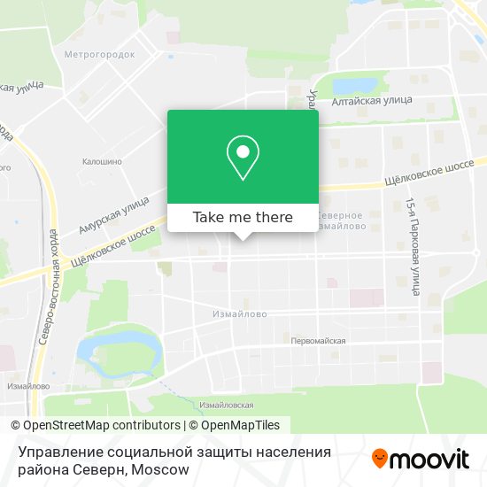 Управление социальной защиты населения района Северн map