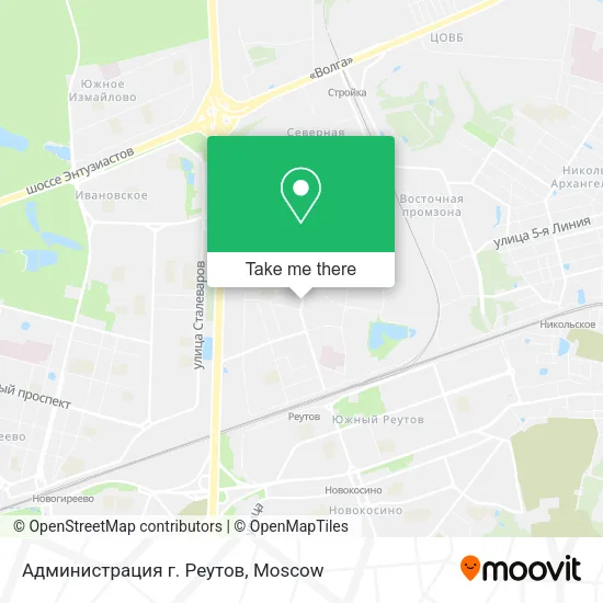 Администрация г. Реутов map