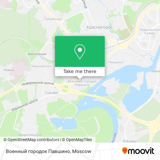 Военный городок Павшино map