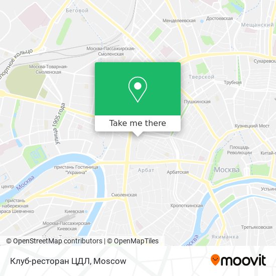 Клуб-ресторан ЦДЛ map