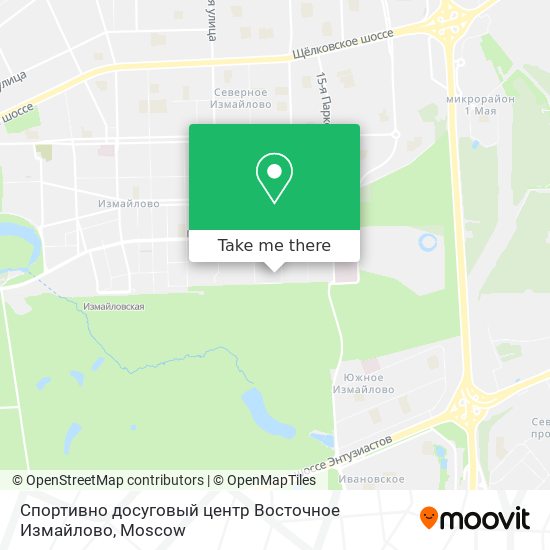 Спортивно досуговый центр Восточное Измайлово map