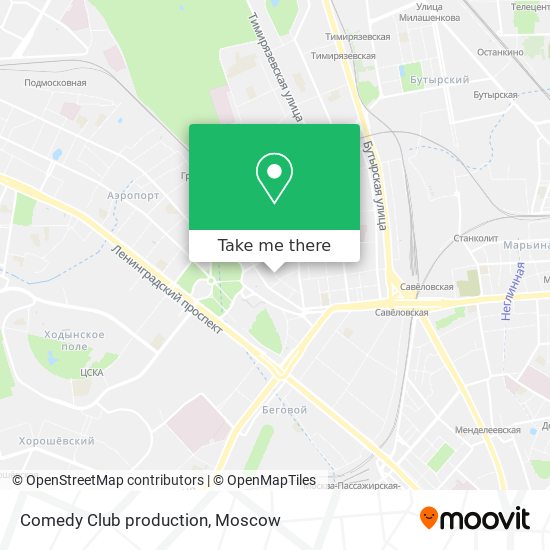 Comedy Club production map