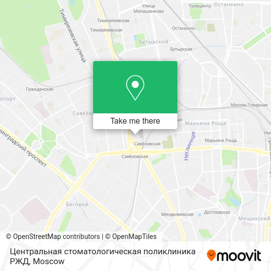 Центральная стоматологическая поликлиника РЖД map