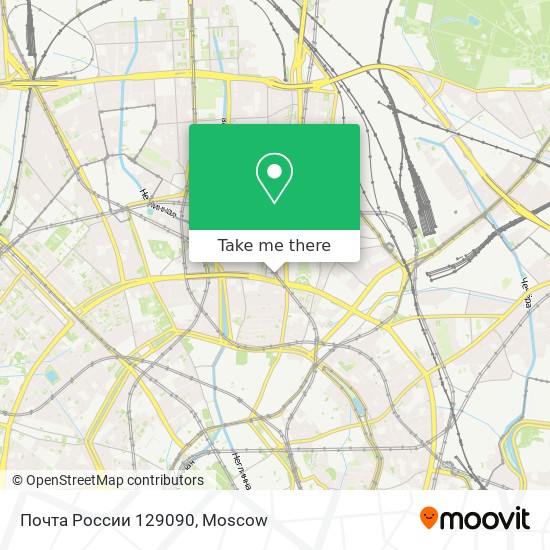 Почта России 129090 map