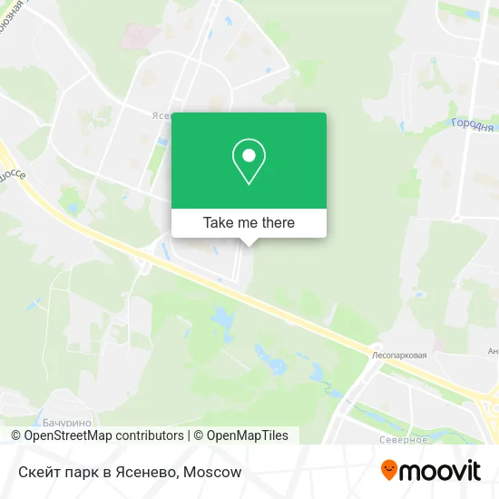 Скейт парк в Ясенево map