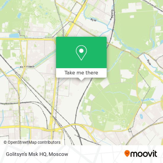 Golitsyn's Msk HQ map