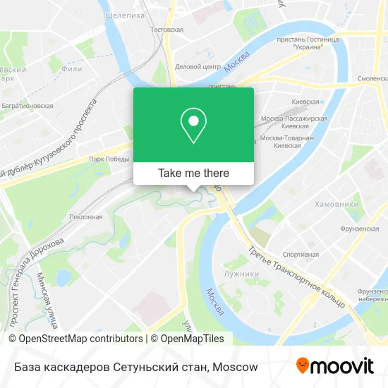 База каскадеров  Сетуньский стан map